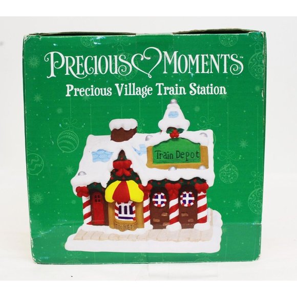 Precious Moments VIllage Train Station Depot 76 Art Craft Paint & Display Kids - Picture 5 of 6